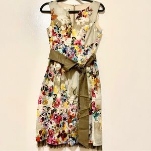 APANAJE (Germany) Beige Floral Print Women’s Dress Size 6